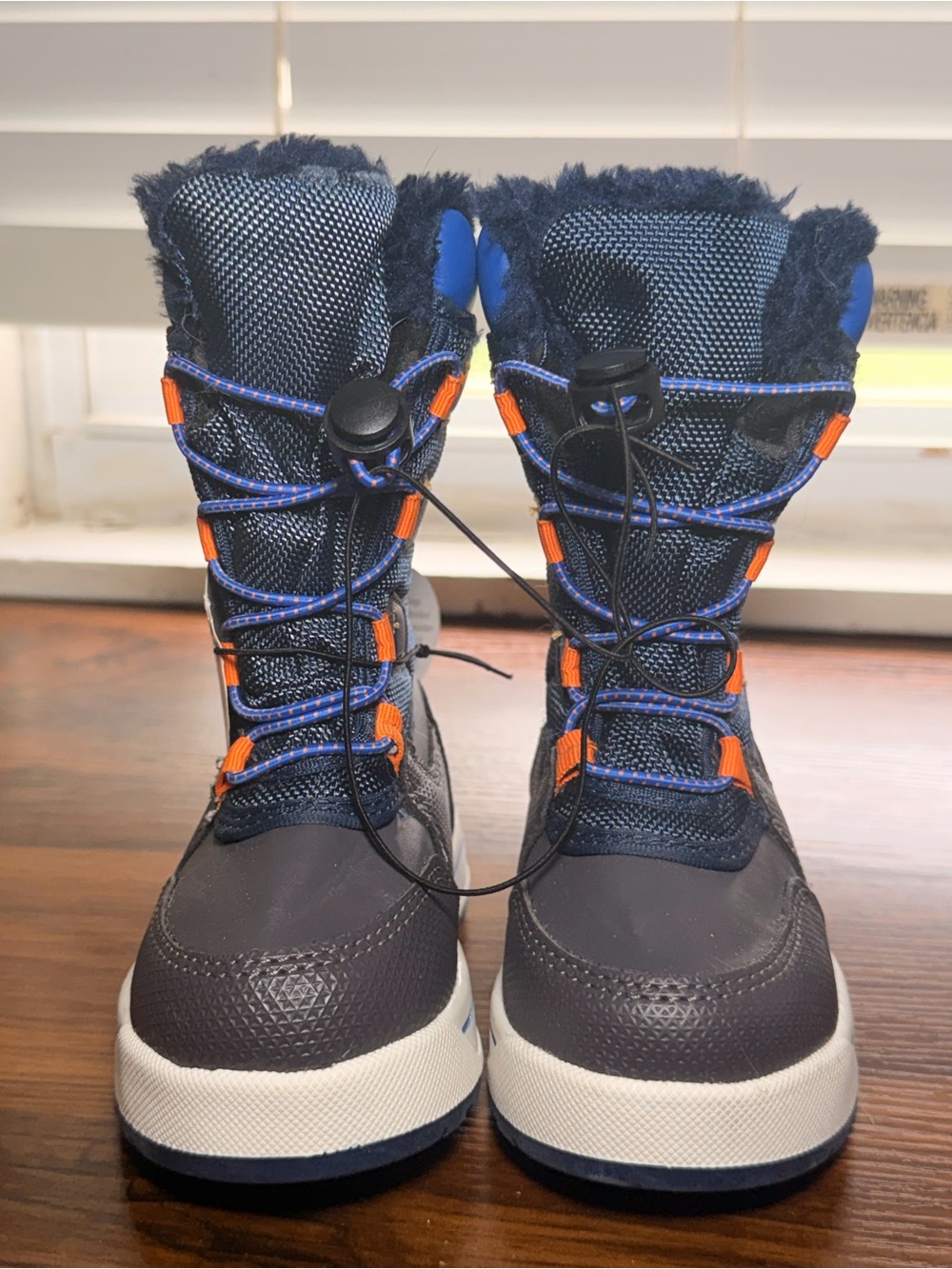 NEW Thinsulate Toddler Snow Boots Size 6 Wonder Nation Waterproof Blue Orange